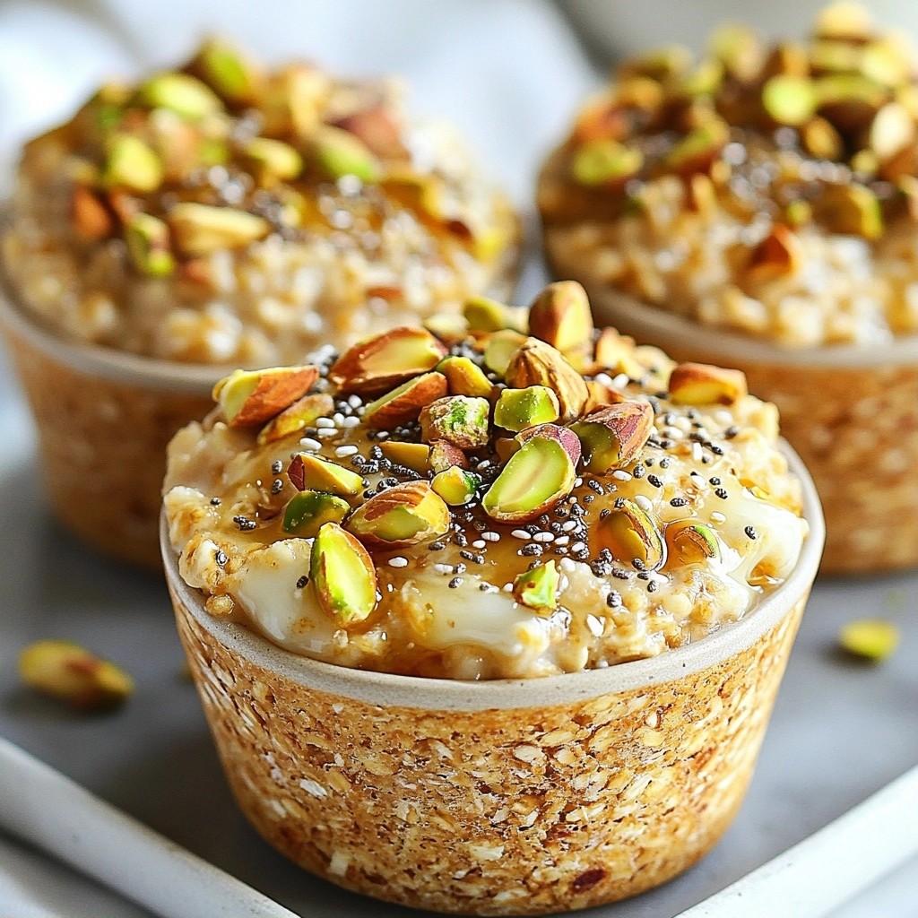 Nutty Make-Ahead Pistachio Oatmeal Cups Delight