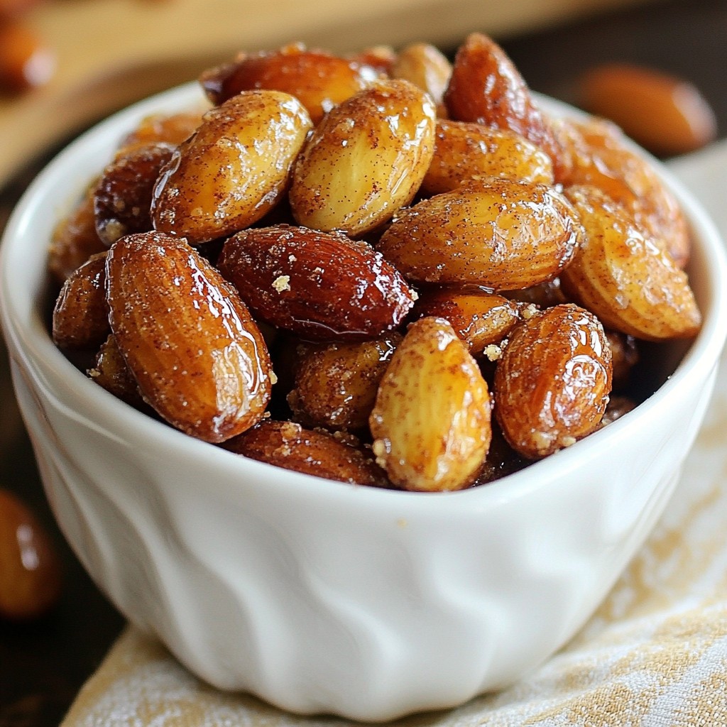 Maple Cinnamon Roasted Almonds Tasty and Crunchy Snack