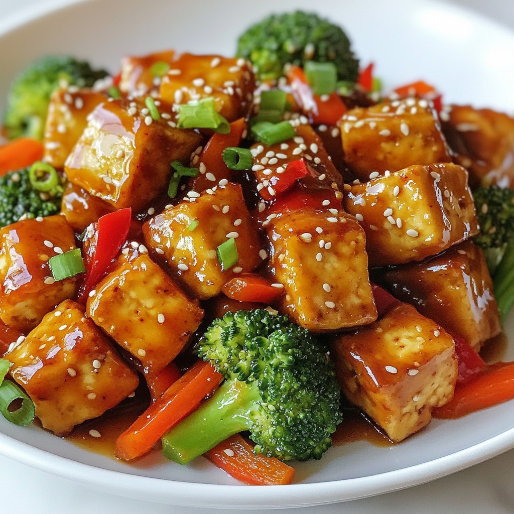 Honey Garlic Glazed Tofu Stir-Fry Flavorful Delight