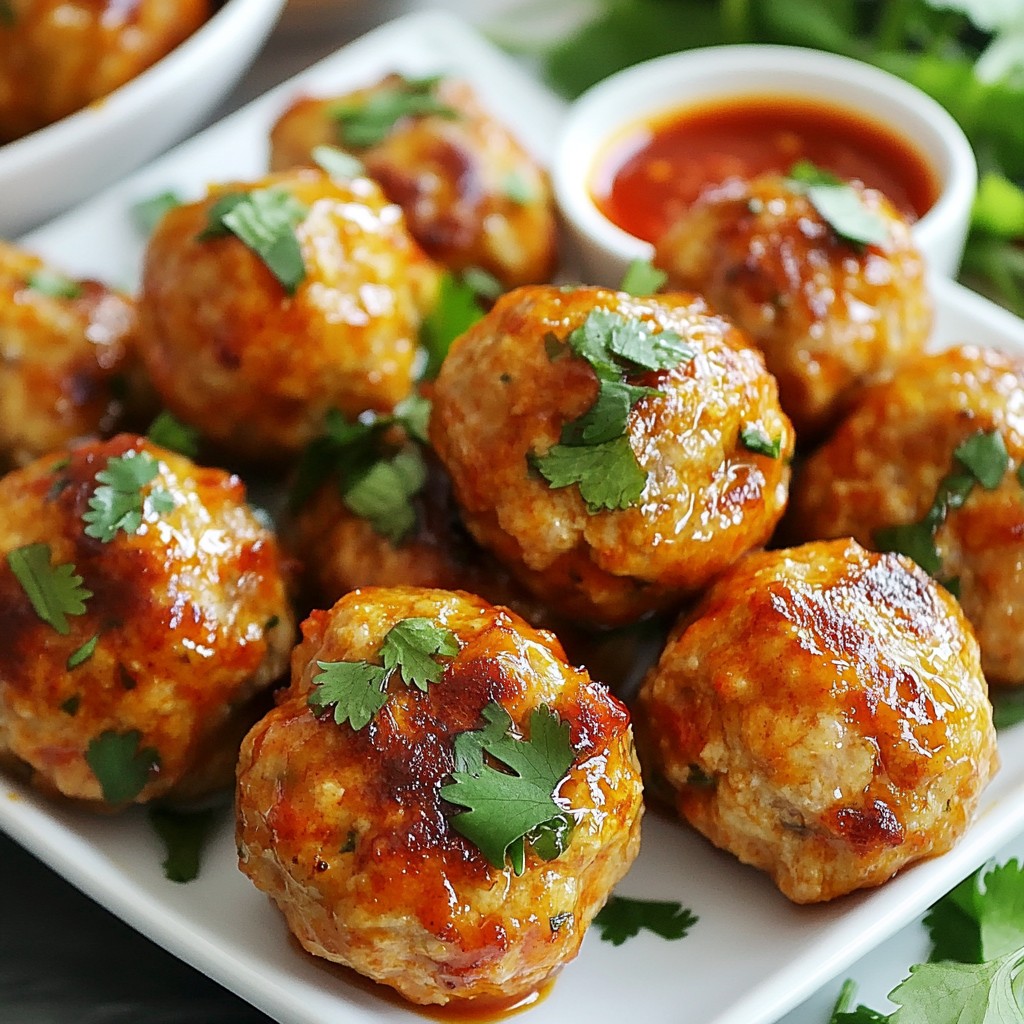 Spicy Meal Prep Sriracha Turkey Meatballs Delight
