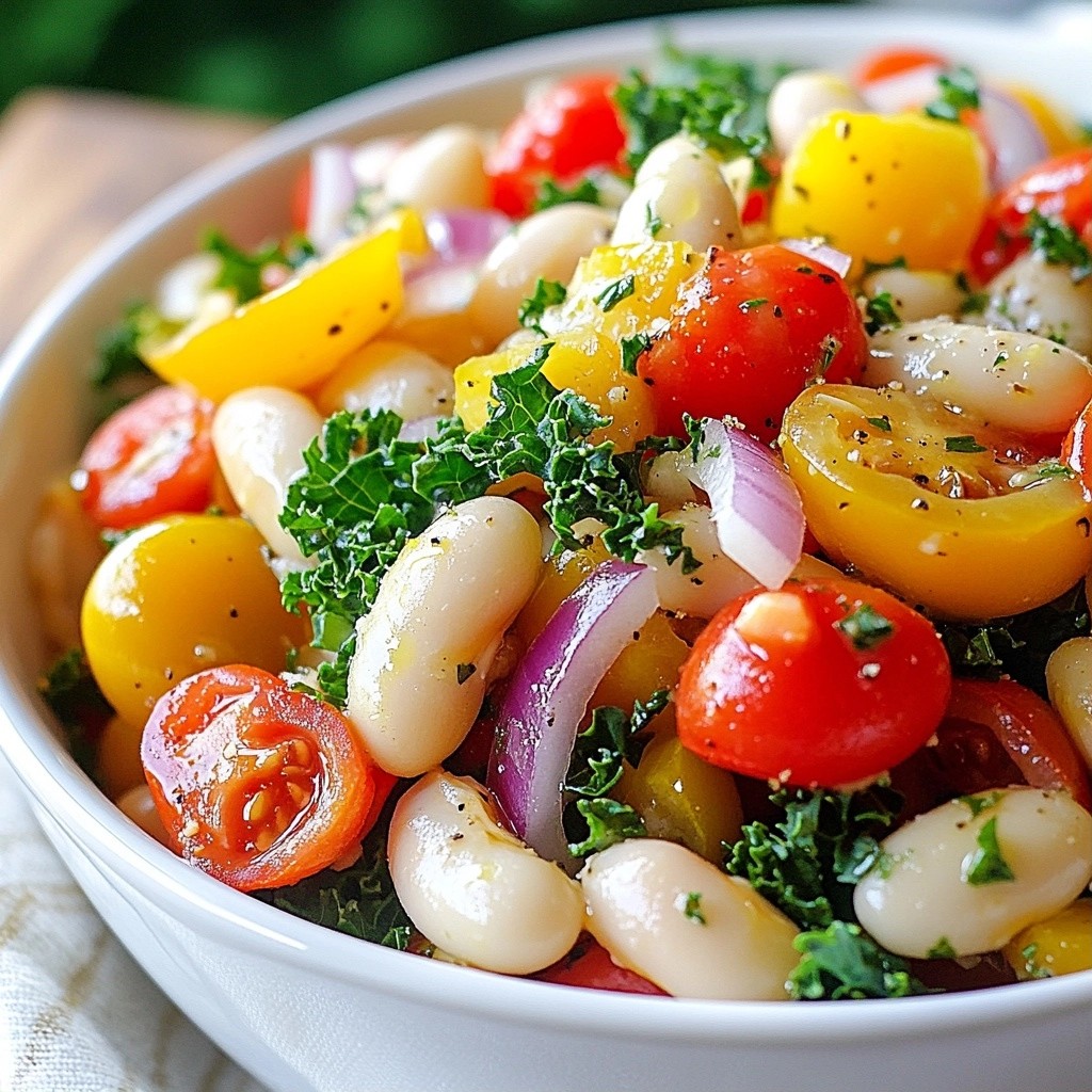 Savory meal prep Tuscan White Bean Salad Delight