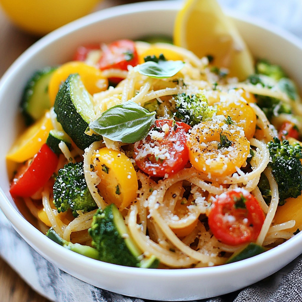 Lemon Basil Pasta Primavera Fresh and Flavorful Dish