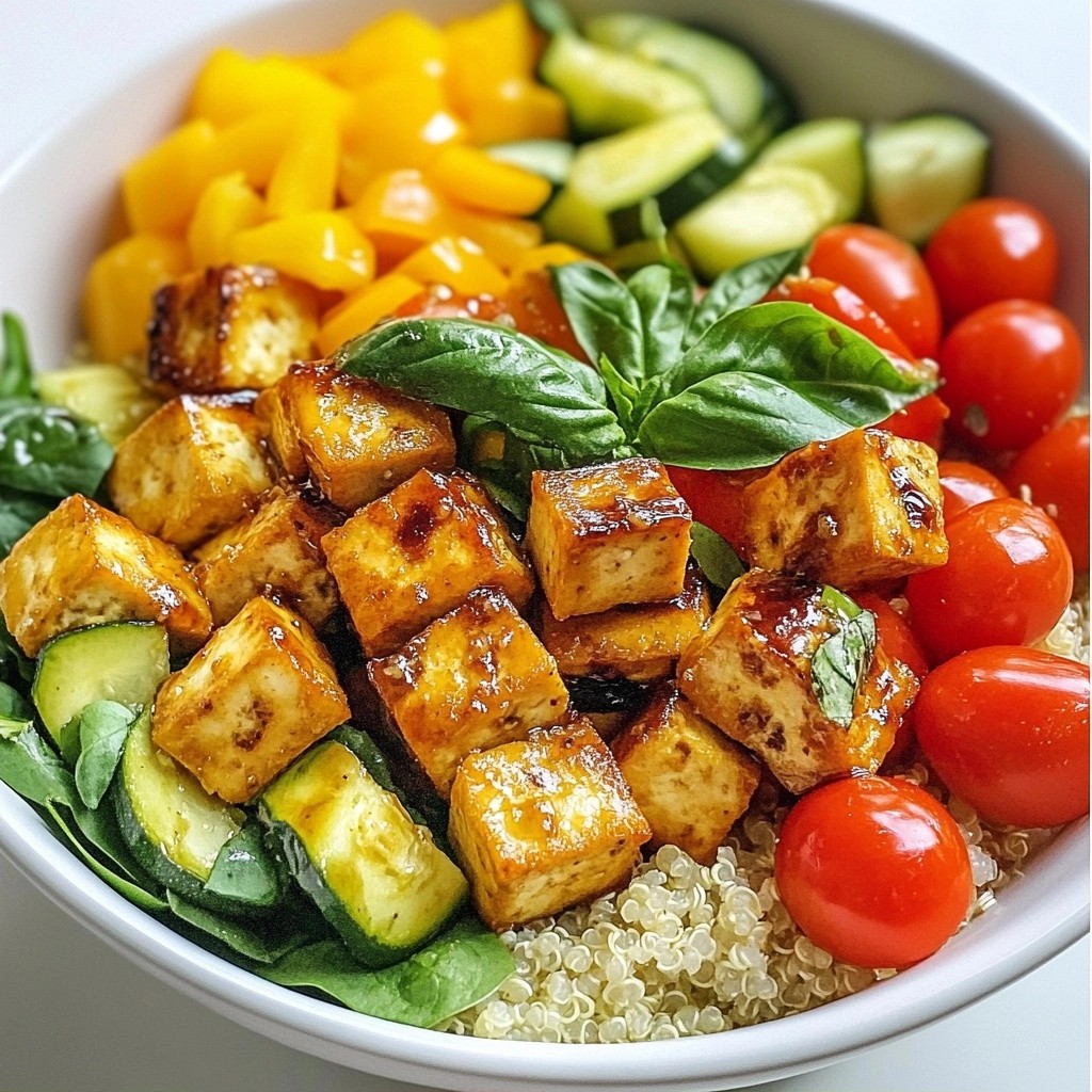 Savory Meal Prep Balsamic Tofu and Veggie Bowls Recipe