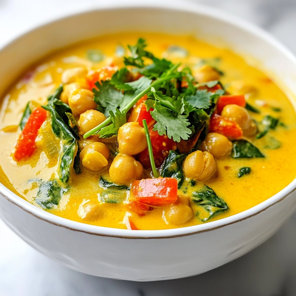 Spicy Batch Cook Coconut Curry Chickpeas Delight
