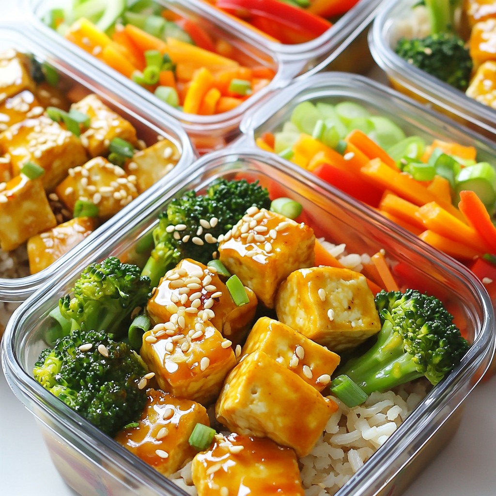 Flavorful meal prep Teriyaki Tofu Bowls Recipe