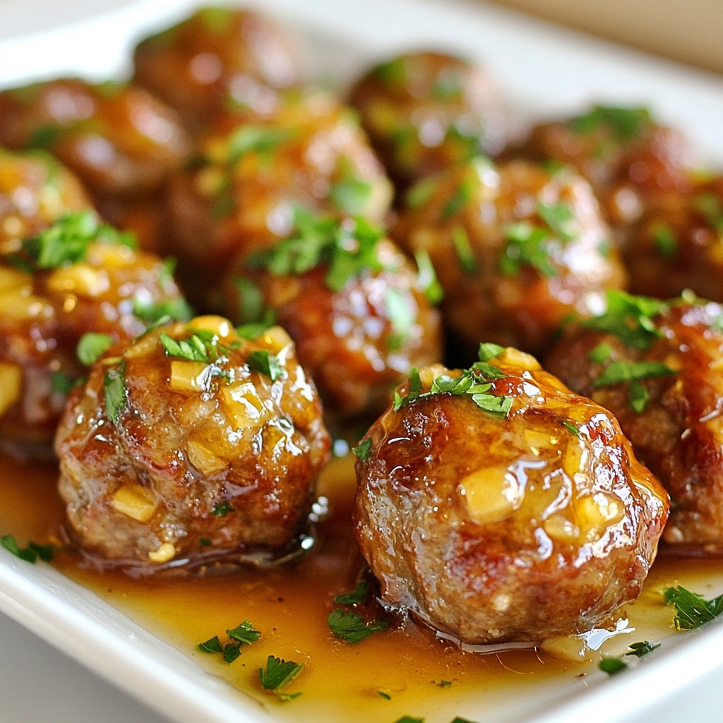 Honey Glazed Garlic Meatballs Savory and Easy Recipe