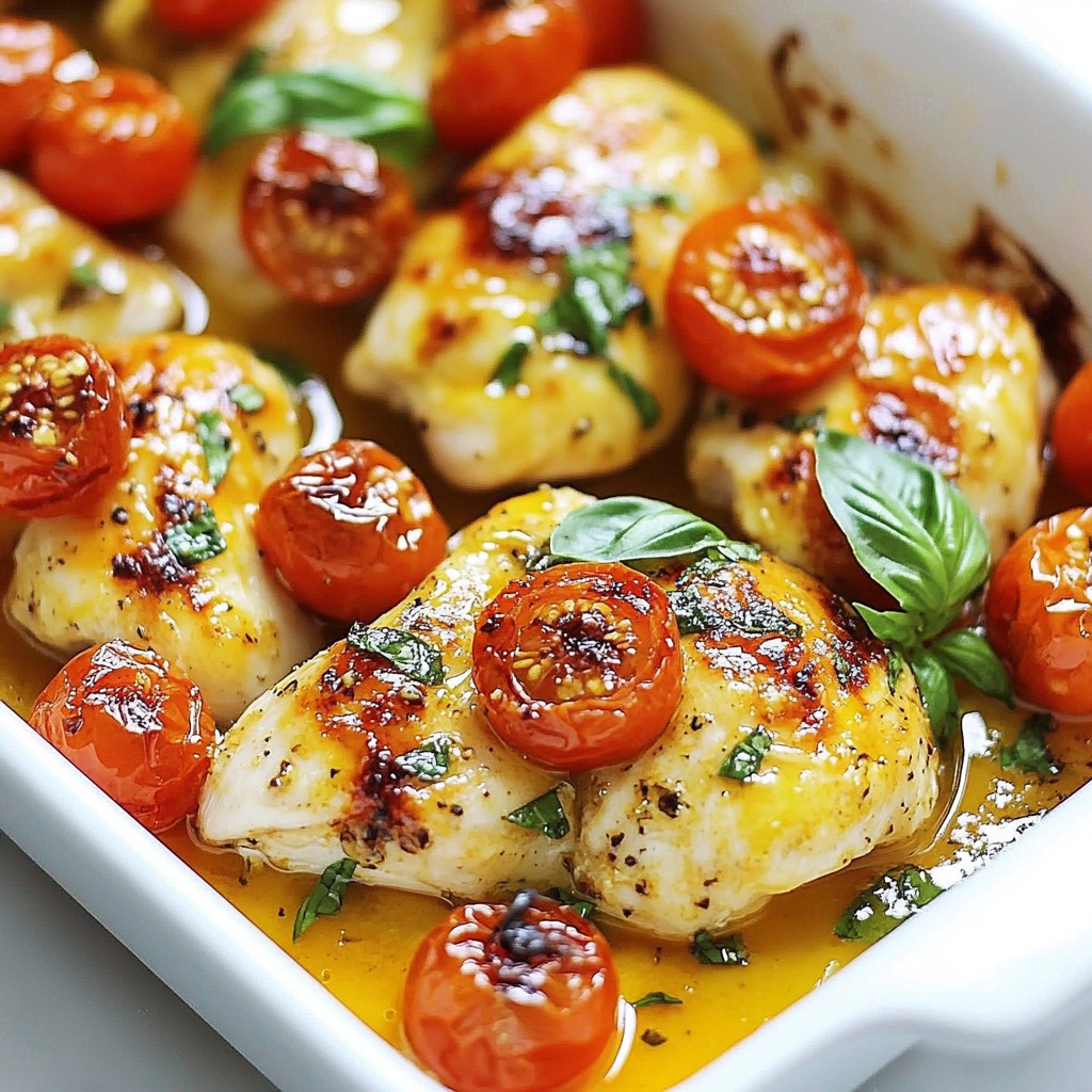 Garlic Butter Tomato Baked Chicken Flavorful Delight
