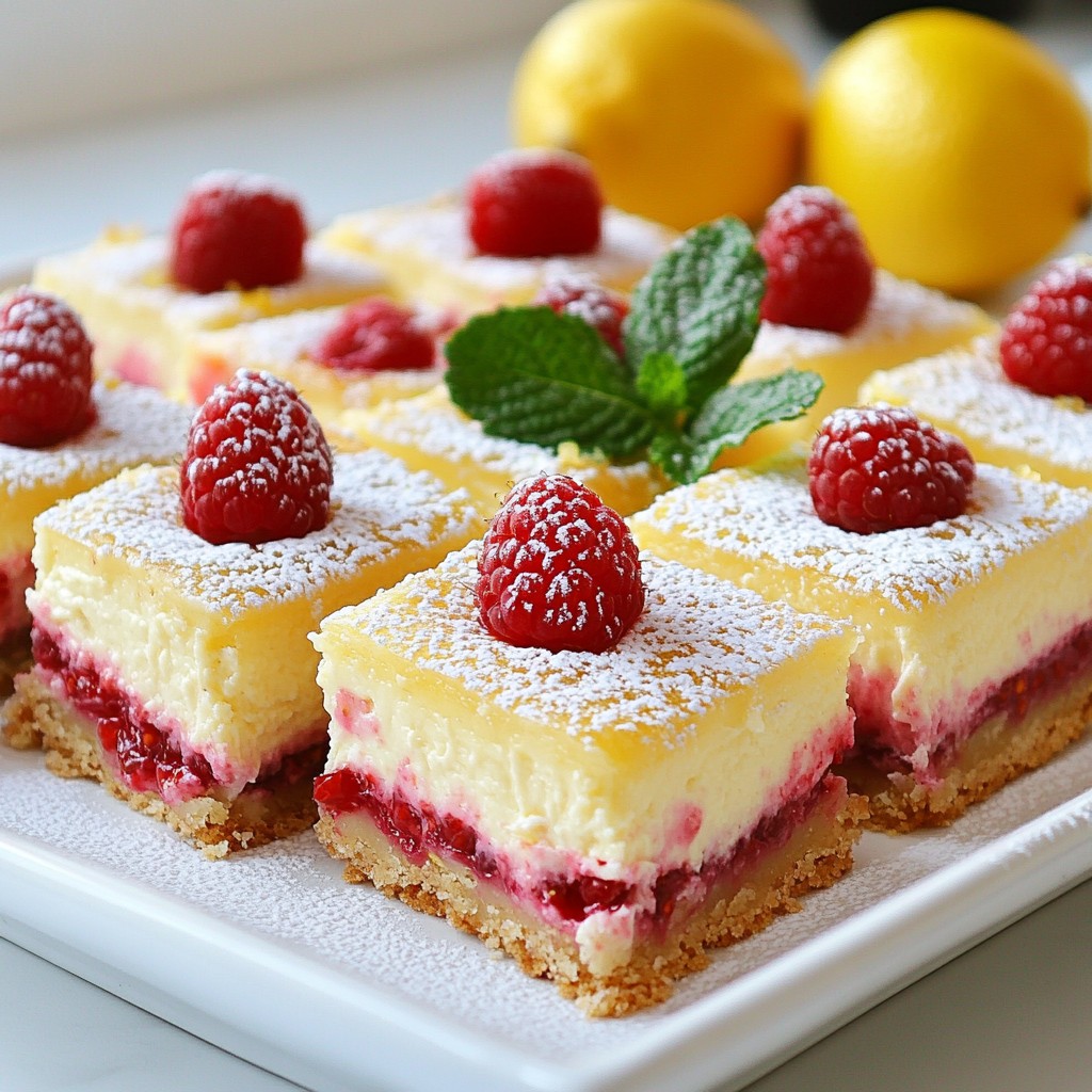 Lemon Raspberry Cheesecake Bars Tasty Summer Treat