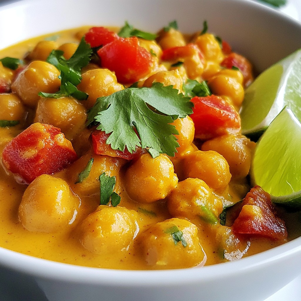 Spicy Batch Cook Coconut Curry Chickpeas Delight