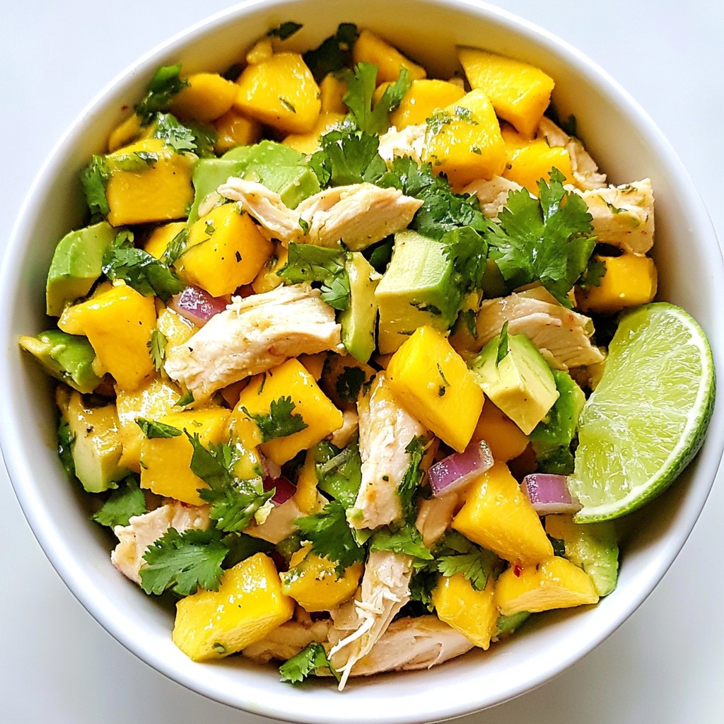 Mango Avocado Chicken Salad Fresh and Flavorful Meal