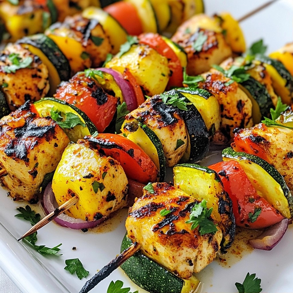 Spicy Meal Prep Harissa Grilled Chicken Skewers Recipe