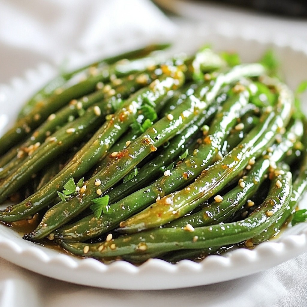 Honey Garlic Roasted Green Beans Flavorful Side Dish