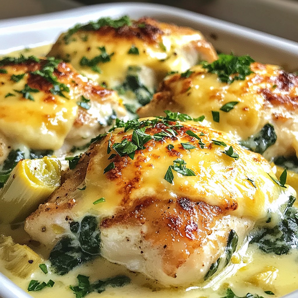 Creamy Spinach Artichoke Chicken Flavorful Dinner Dish