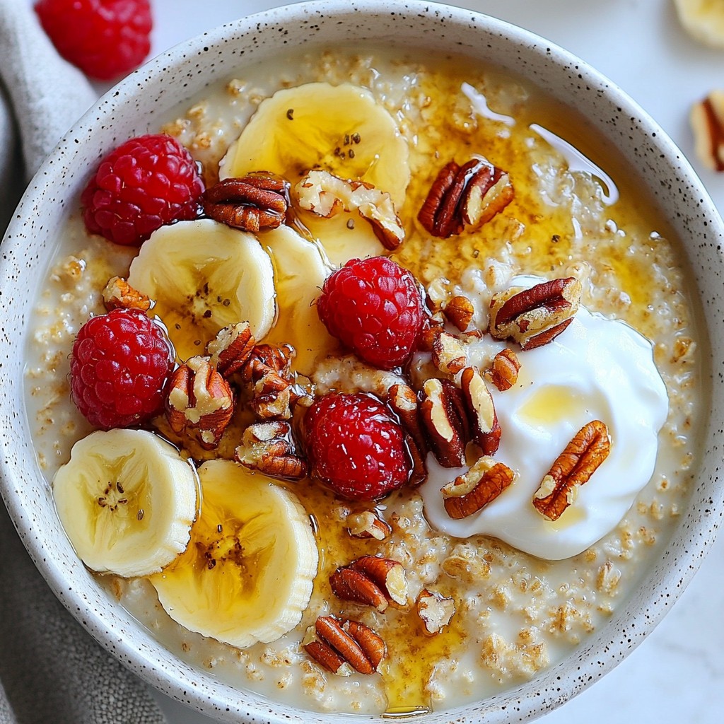 Fluffy Make-Ahead Maple Pecan Oatmeal Delight