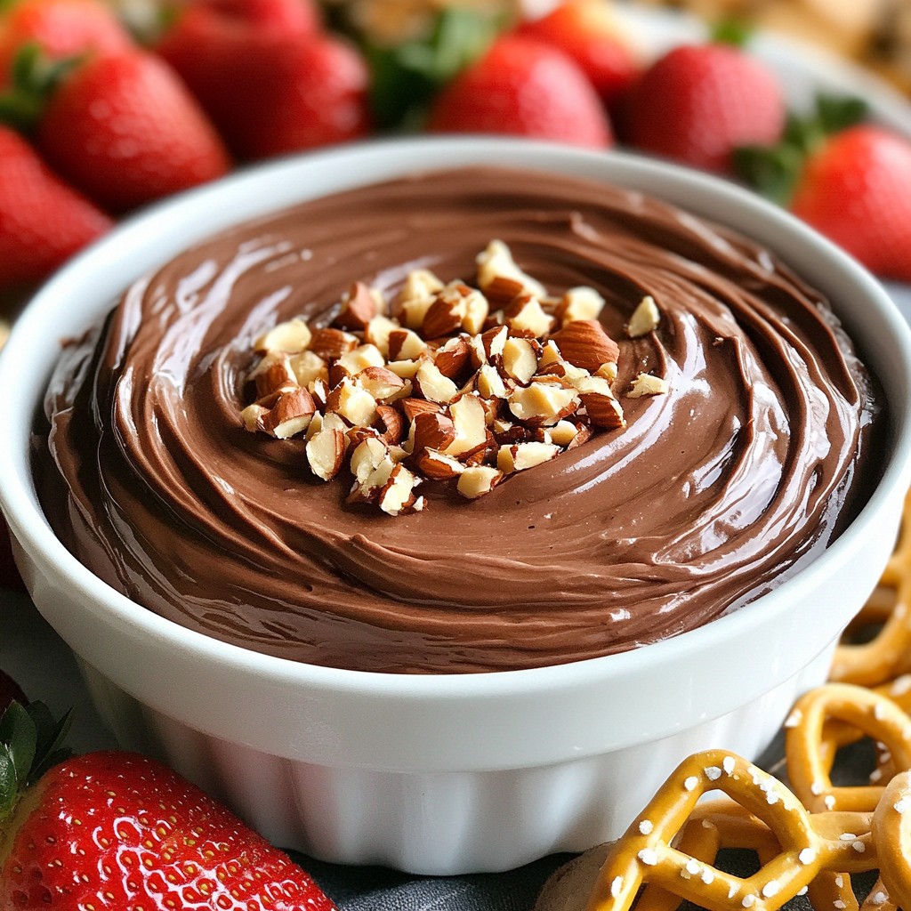 Chocolate Hazelnut Cheesecake Dip Perfect for Parties