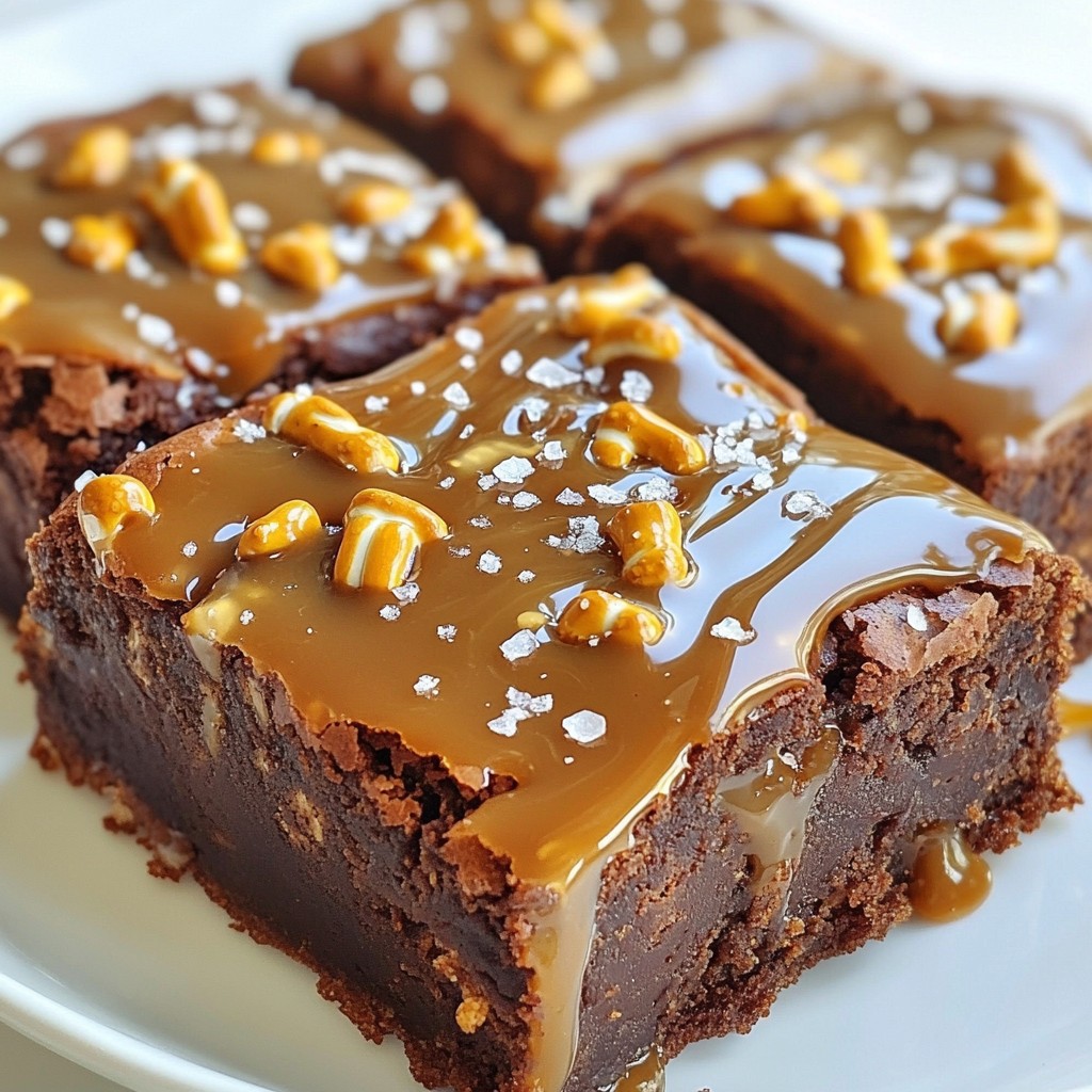 Caramel Pretzel Brownies Decadent and Irresistible Treat