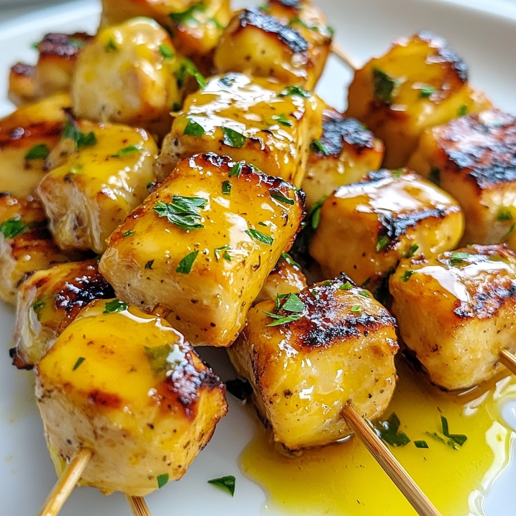 Freezer-friendly Honey Mustard Chicken Skewers Recipe