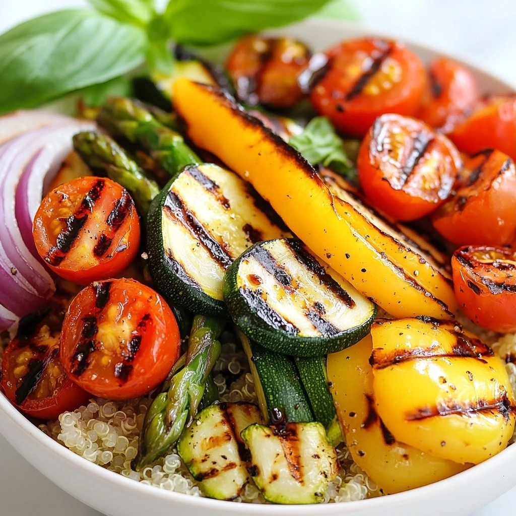 Tangy Meal Prep Balsamic Grilled Vegetable Bowls