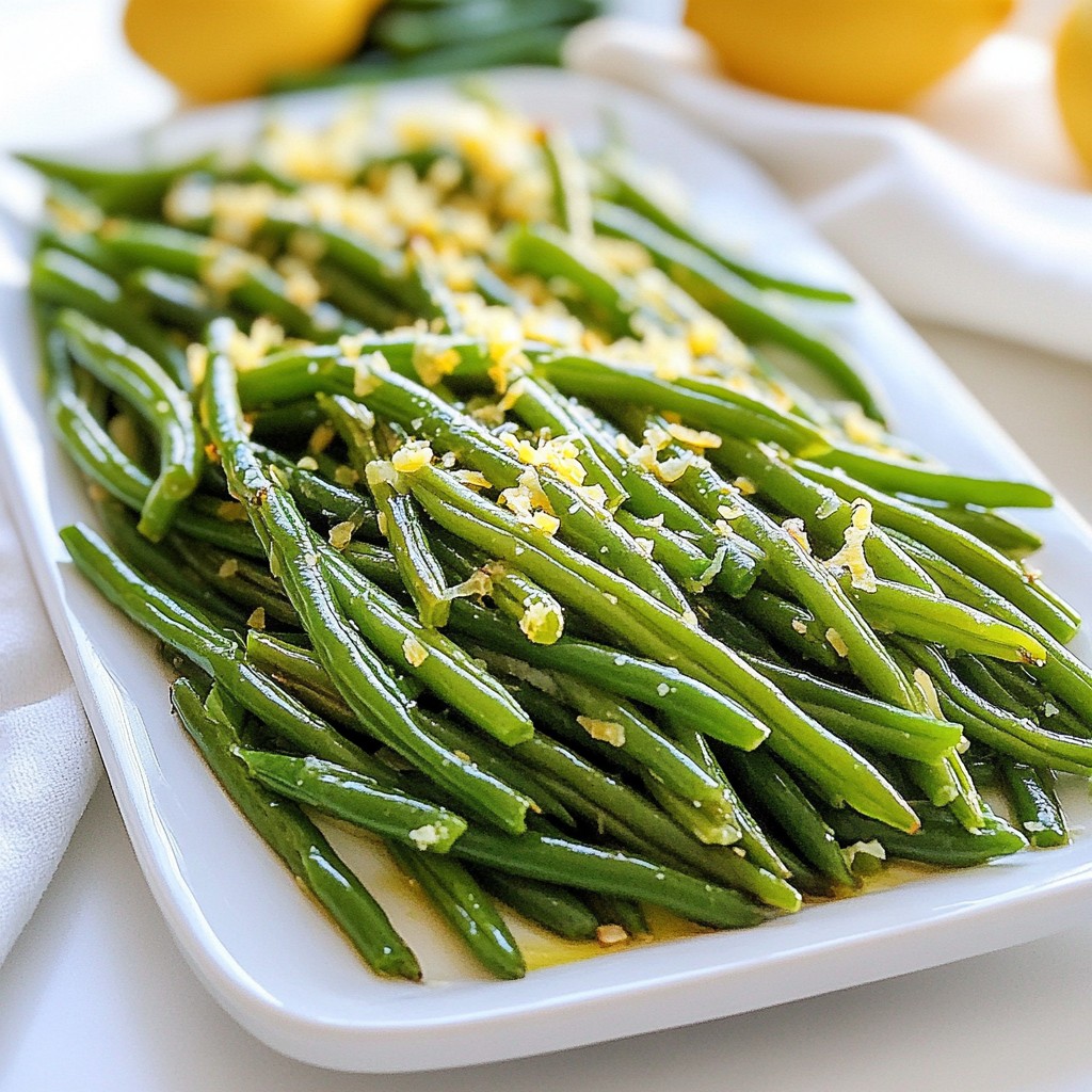 Lemon Garlic Roasted Green Beans Flavorful Side Dish