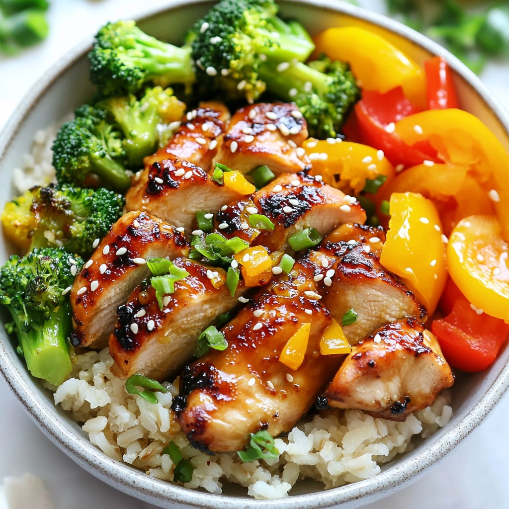 Zesty meal prep Orange Ginger Chicken Bowls Recipe