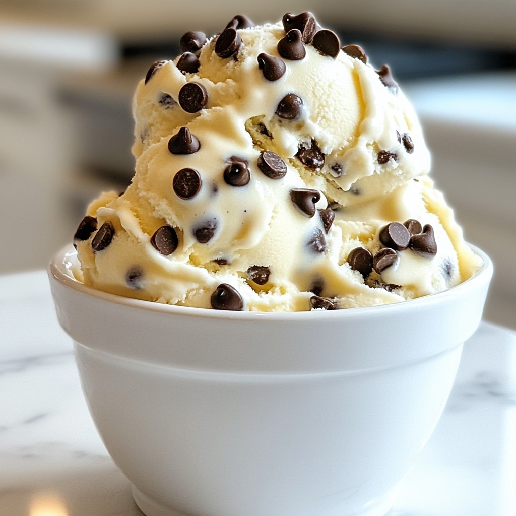 Chocolate Chip Cookie Dough Ice Cream Delightful Treat