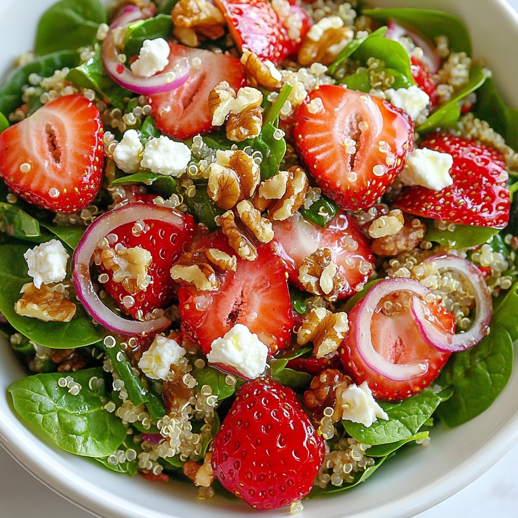 Strawberry Spinach Quinoa Salad Fresh and Healthy Dish