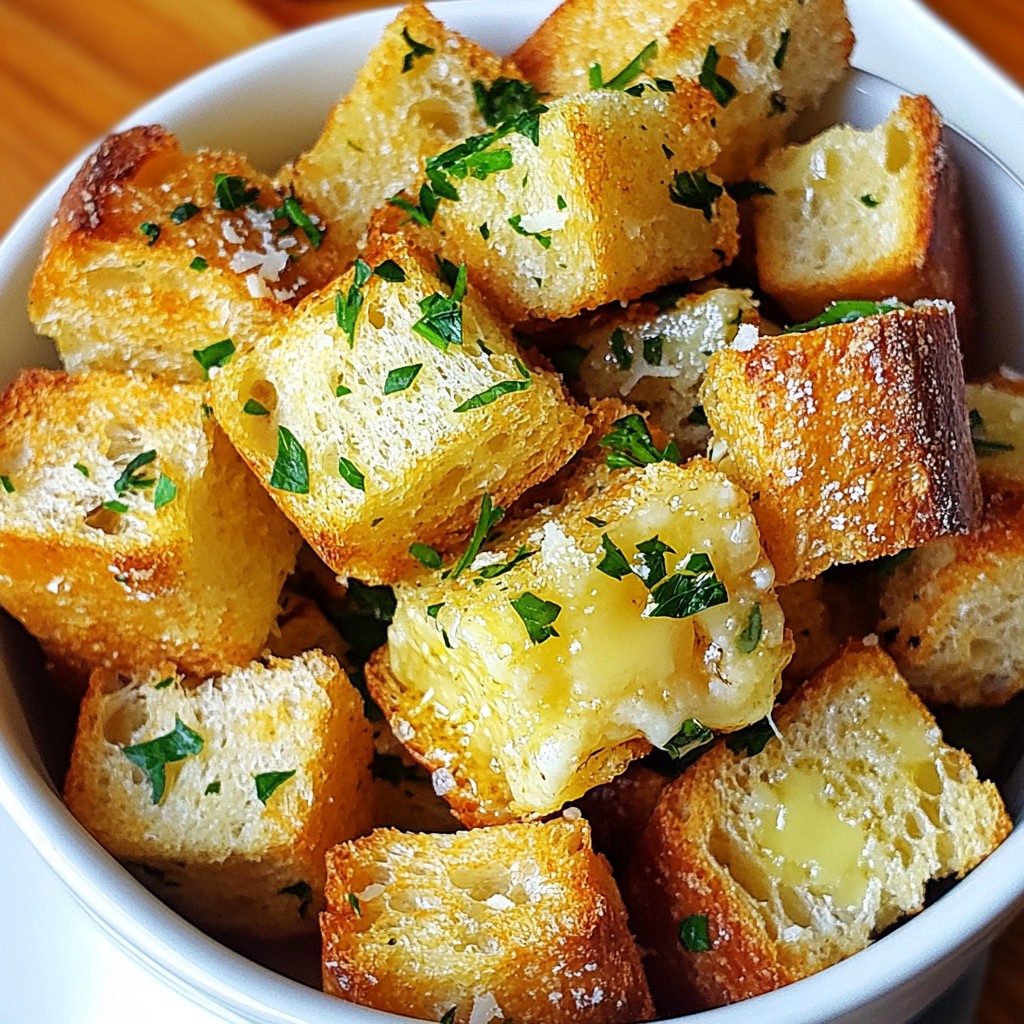 Garlic Butter Parmesan Croutons Simple and Tasty Snack