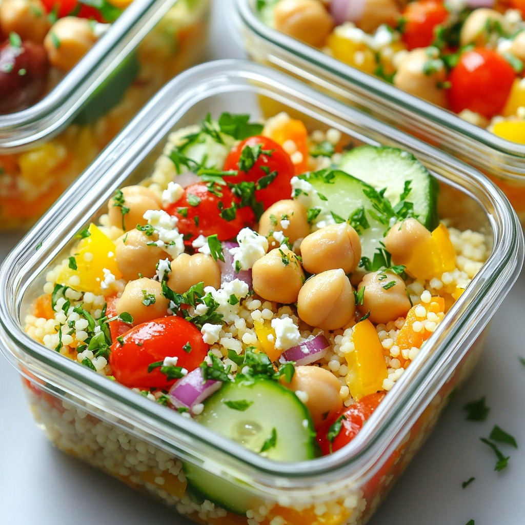 Zesty Meal Prep Mediterranean Couscous Bowls Recipe