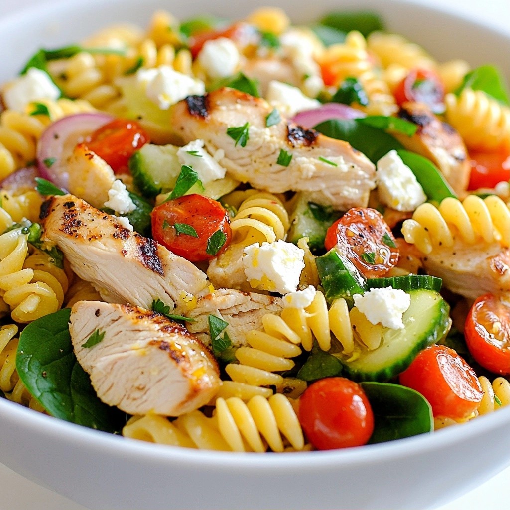 Tangy Meal Prep Lemon Chicken Pasta Salad Delight