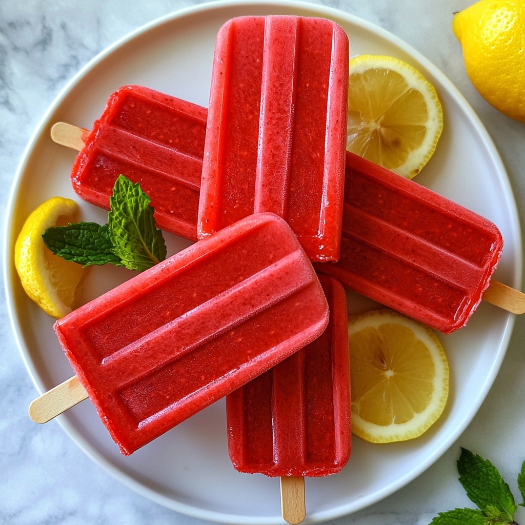 Strawberry Lemonade Popsicles Refreshing Summer Treat