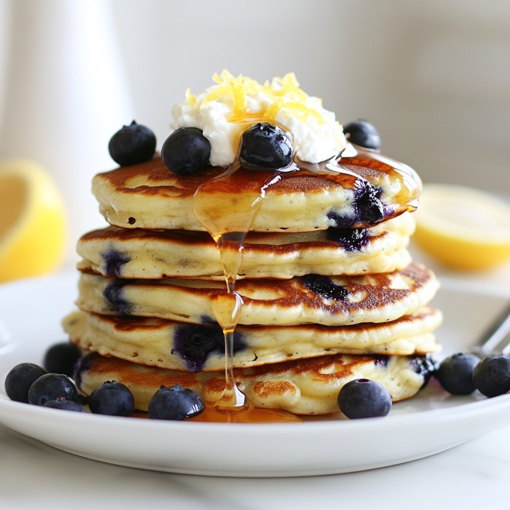 Blueberry Lemon Ricotta Pancakes Flavorful Delight