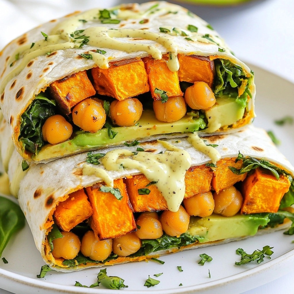 Savory Meal Prep Sweet Potato and Chickpea Wraps Recipe