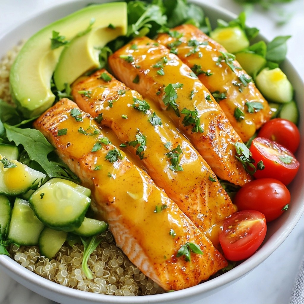 Tangy Meal Prep Honey Mustard Salmon Bowls Recipe