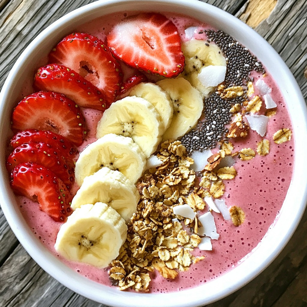 Strawberry Coconut Smoothie Bowl Fresh and Creamy Treat