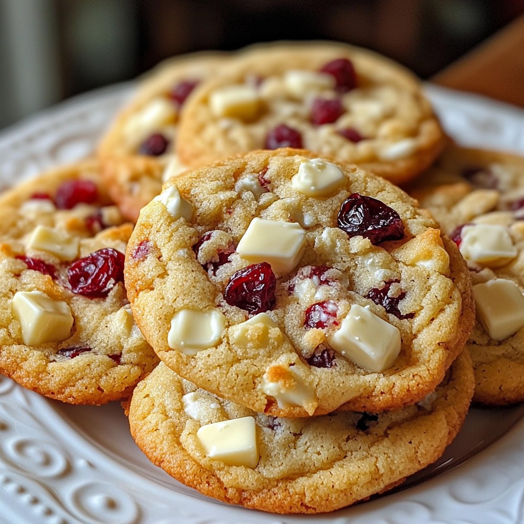 White Chocolate Cranberry Cookies Delightful Treat