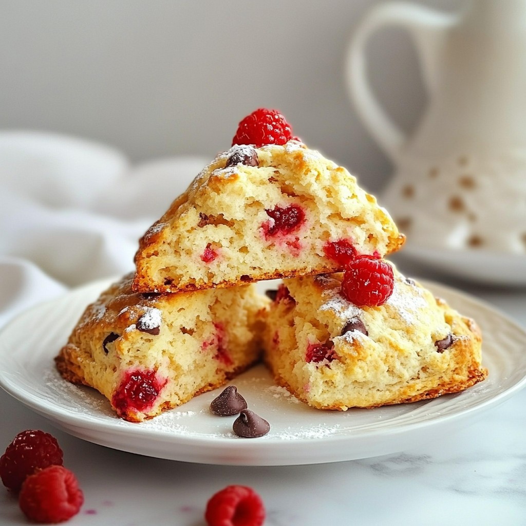 Raspberry Chocolate Chip Scones Easy and Flavorful Treat