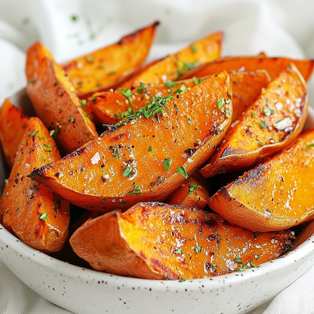 Herb Roasted Sweet Potato Wedges Simple and Tasty