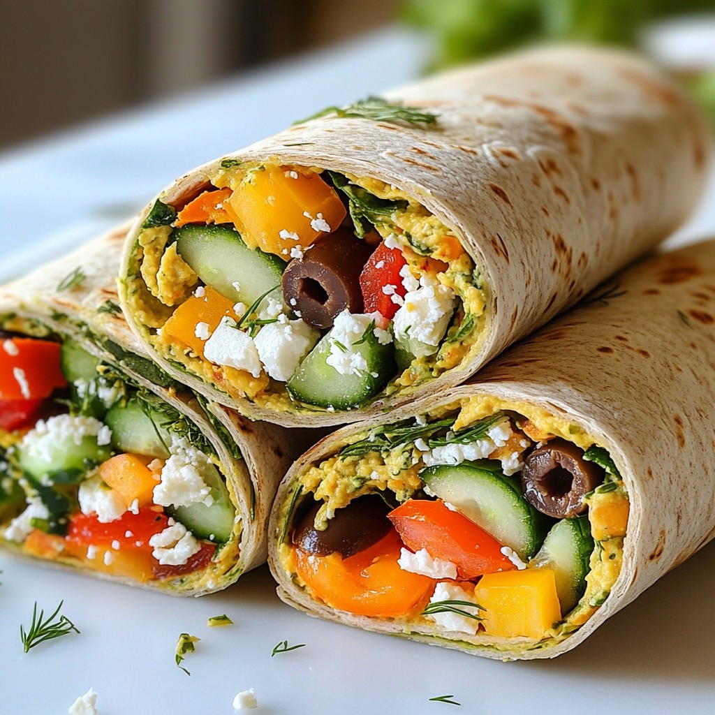 Greek Veggie Hummus Wrap Flavorful and Healthy Meal