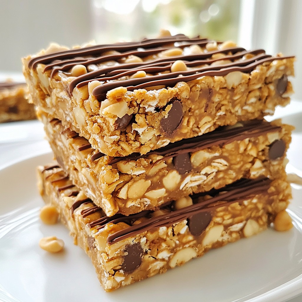 Peanut Butter Chocolate Chip Granola Bars Recipe