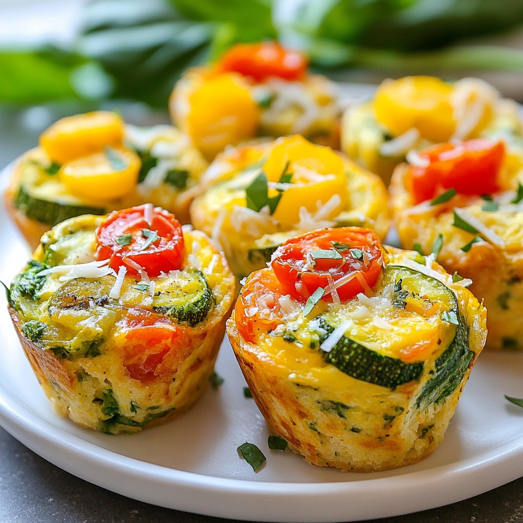 Hearty make-ahead Veggie Quiche Muffins Recipe