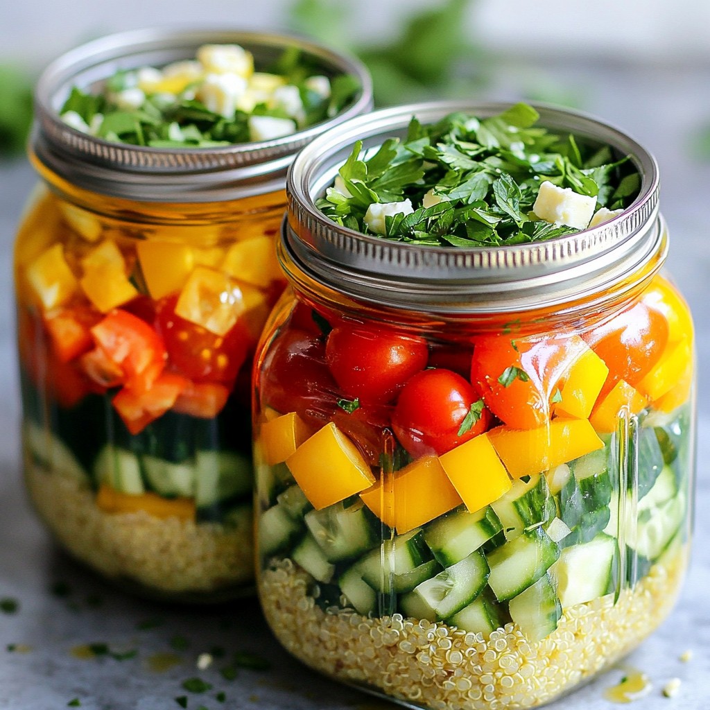 Herb-Infused Make-Ahead Quinoa Salad Jars Delight