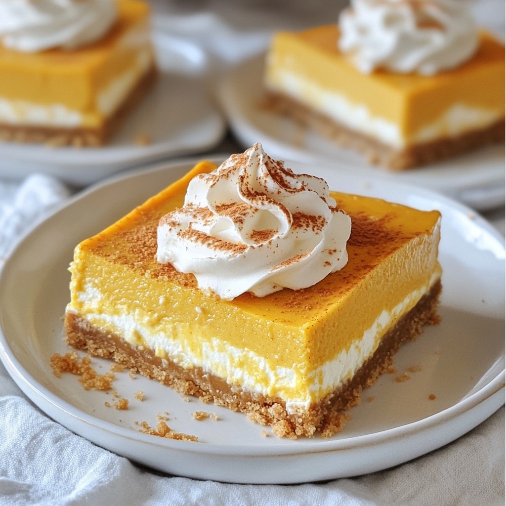 Savory Pumpkin Cheesecake Bars Easy and Delicious Treat