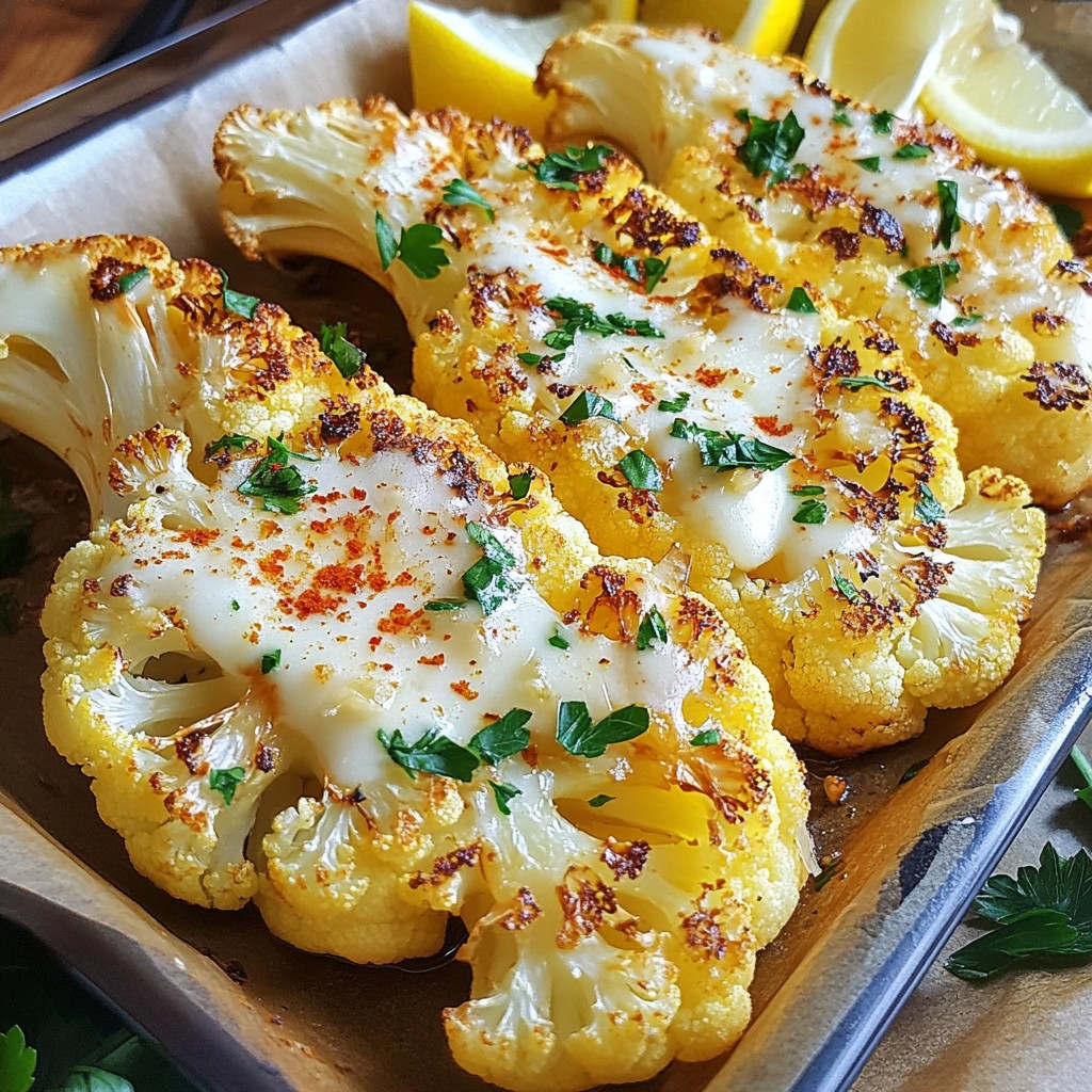 Garlic Parmesan Cauliflower Steaks Flavorful and Easy Dish