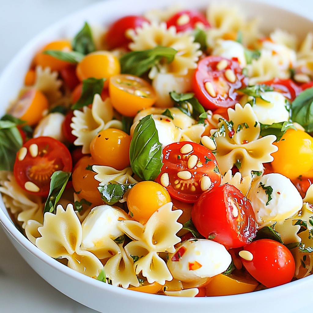 Caprese Pasta Salad Fresh and Flavorful Delight