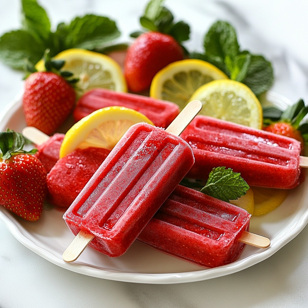 Strawberry Lemonade Popsicles Simple and Refreshing Treat