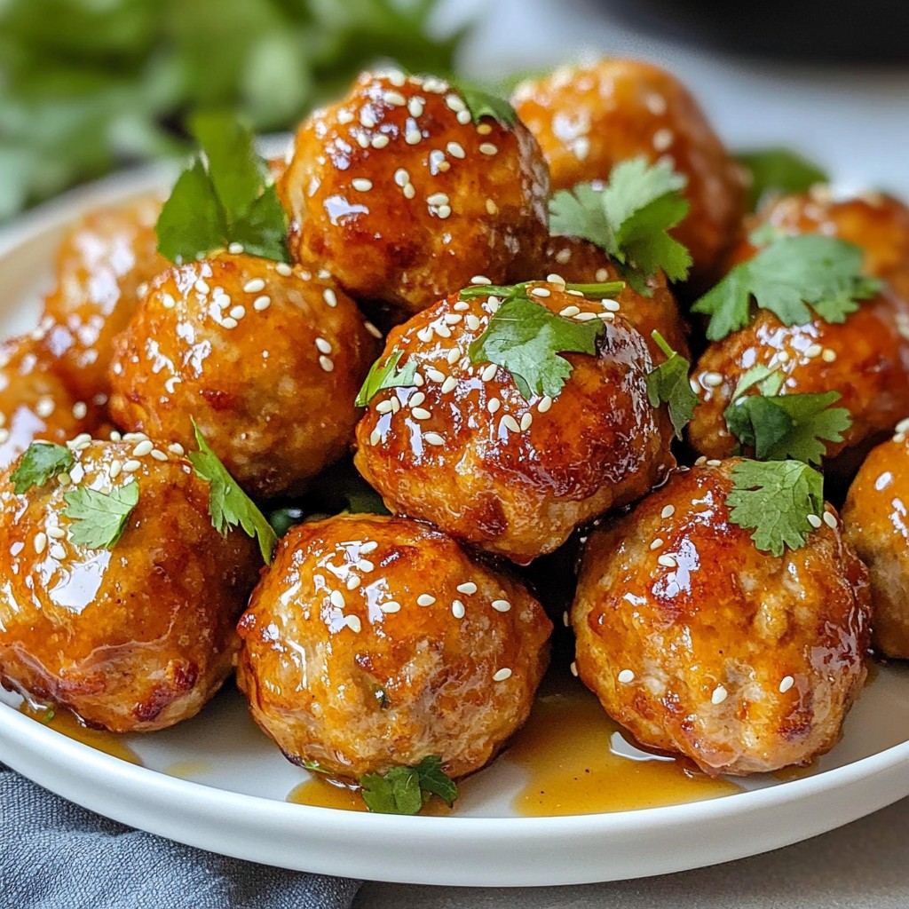 Honey Sesame Turkey Meatballs Flavorful and Juicy Dish