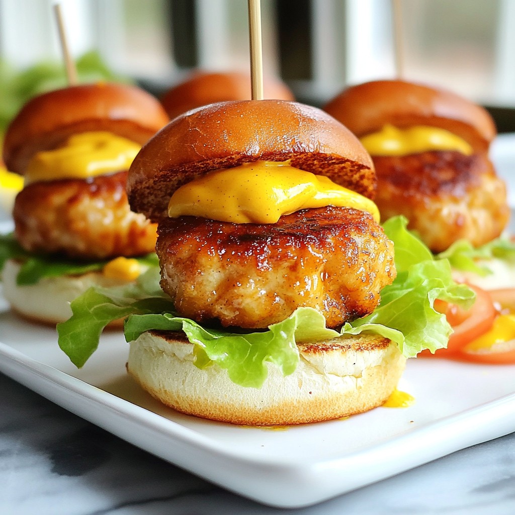 Honey Mustard Chicken Fritter Sliders Delightful Meal