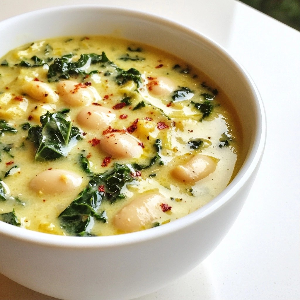 Creamy meal prep White Bean and Kale Stew Delight