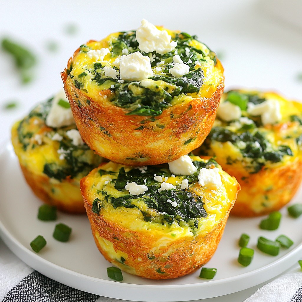 Fluffy Make-Ahead Spinach Feta Egg Muffins Recipe