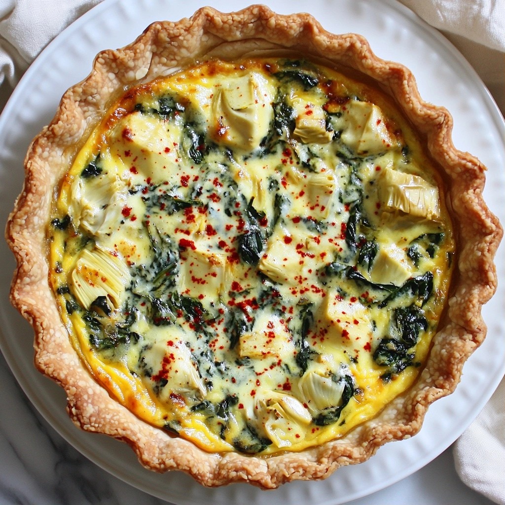 Cheesy Freezer-Friendly Spinach Artichoke Quiche Delight